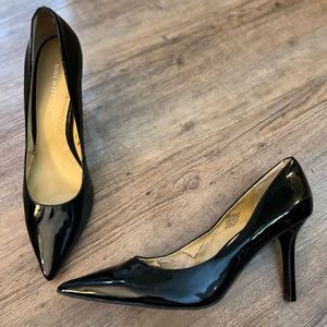 Nine West black patent pumps.  Size 12.